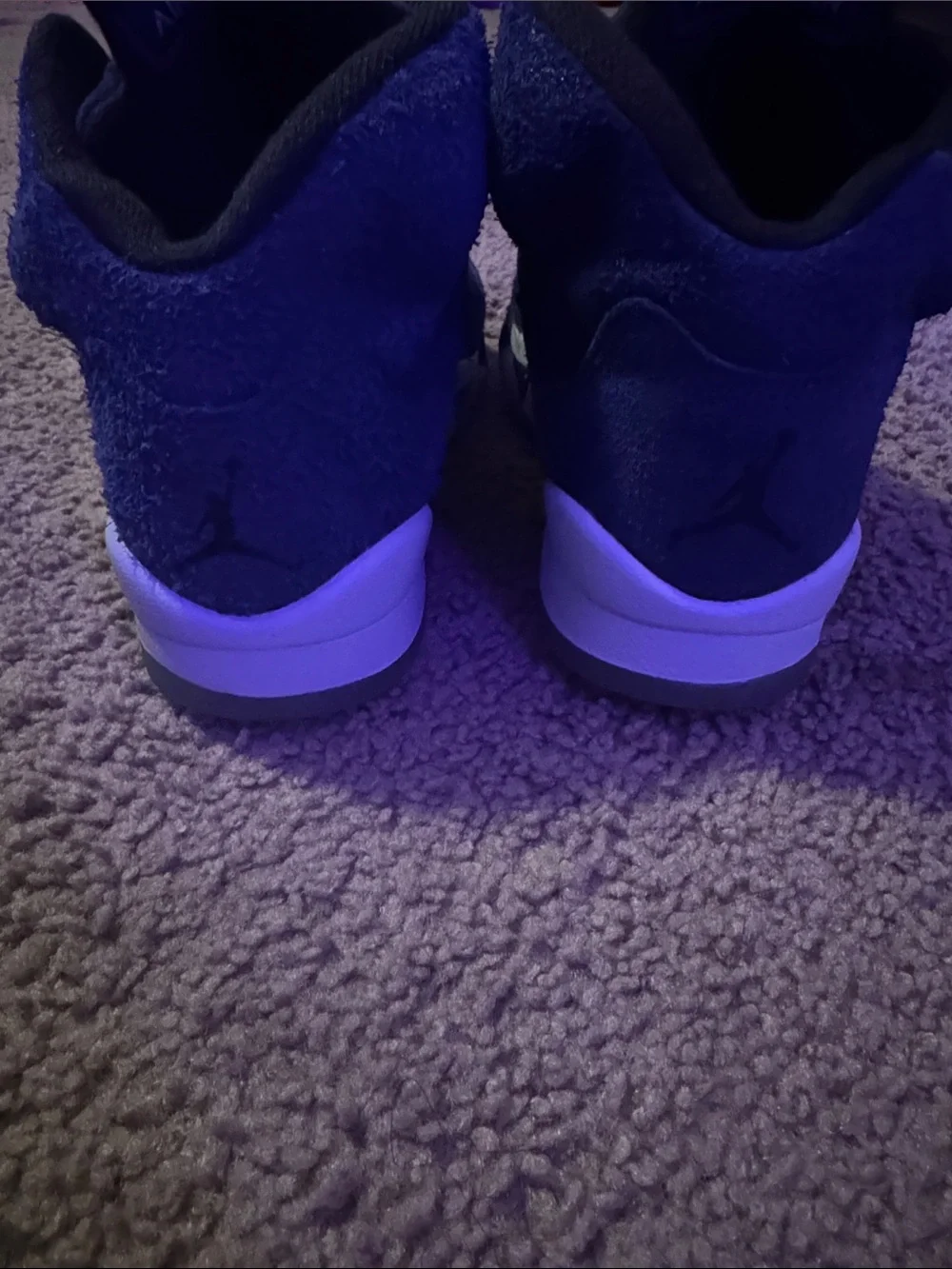 Jordan Men's Deep Navy High-Top Sneakers. Size:6